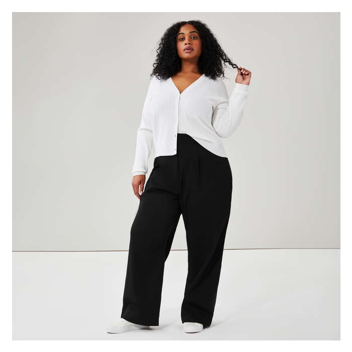 Women+ Pleated Trouser - Jf Black